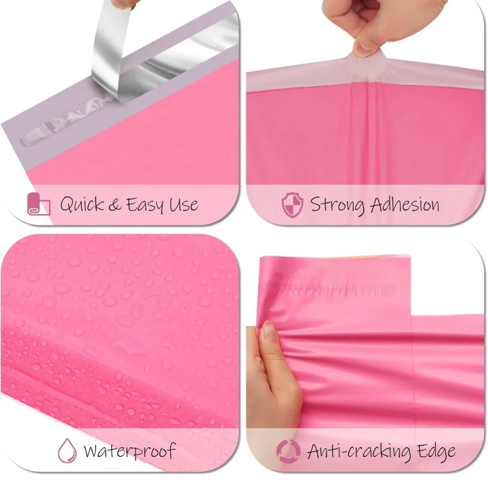 10 pcs Poly Mailers with Handle 10 X 13 Inch Premium Shipping Bags